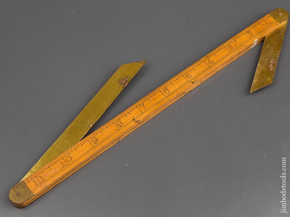 Extra Fine Twelve inch LUFKIN No. 42 Boxwood & Brass Ship's Bevel - 84208