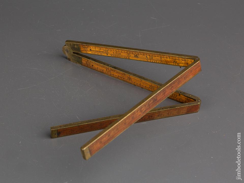 STANLEY No. 62 "Special" Rule ENGLISH & METRIC in Boxwood and Brass GOOD+ - 84221