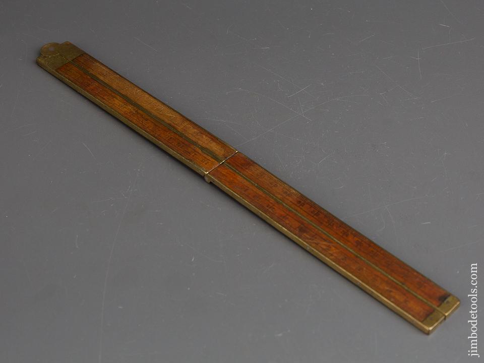 STANLEY No. 62 "Special" Rule ENGLISH & METRIC in Boxwood and Brass GOOD+ - 84221