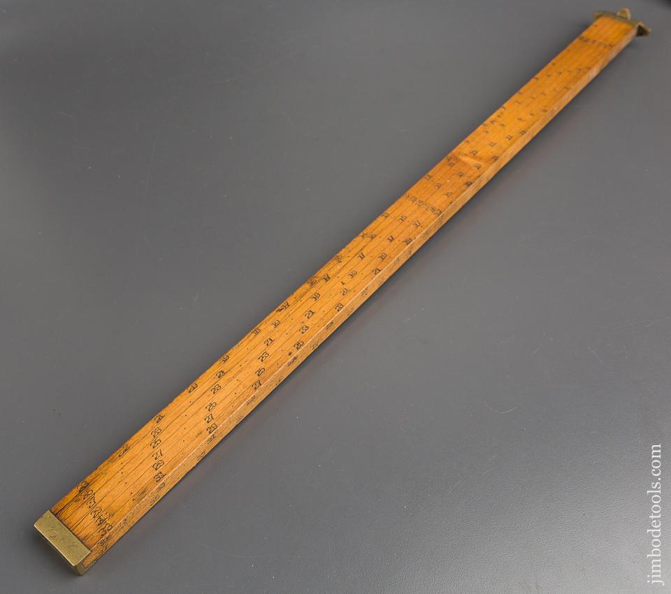 Clean 24 inch Lumber Rule with Brass Ends - 84222