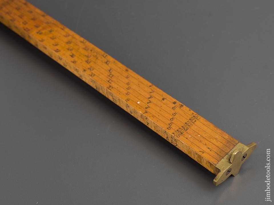 Clean 24 inch Lumber Rule with Brass Ends - 84222