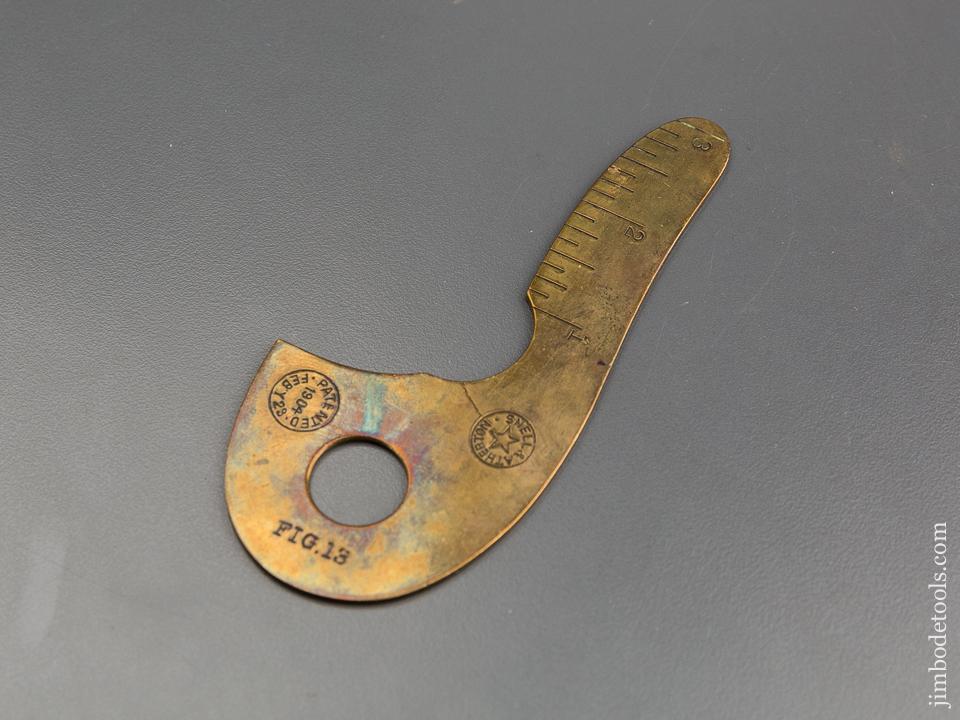 Very Rare! SNELL & ATHERTON Patented February 3, 1904 Solid Brass Rule - 84251