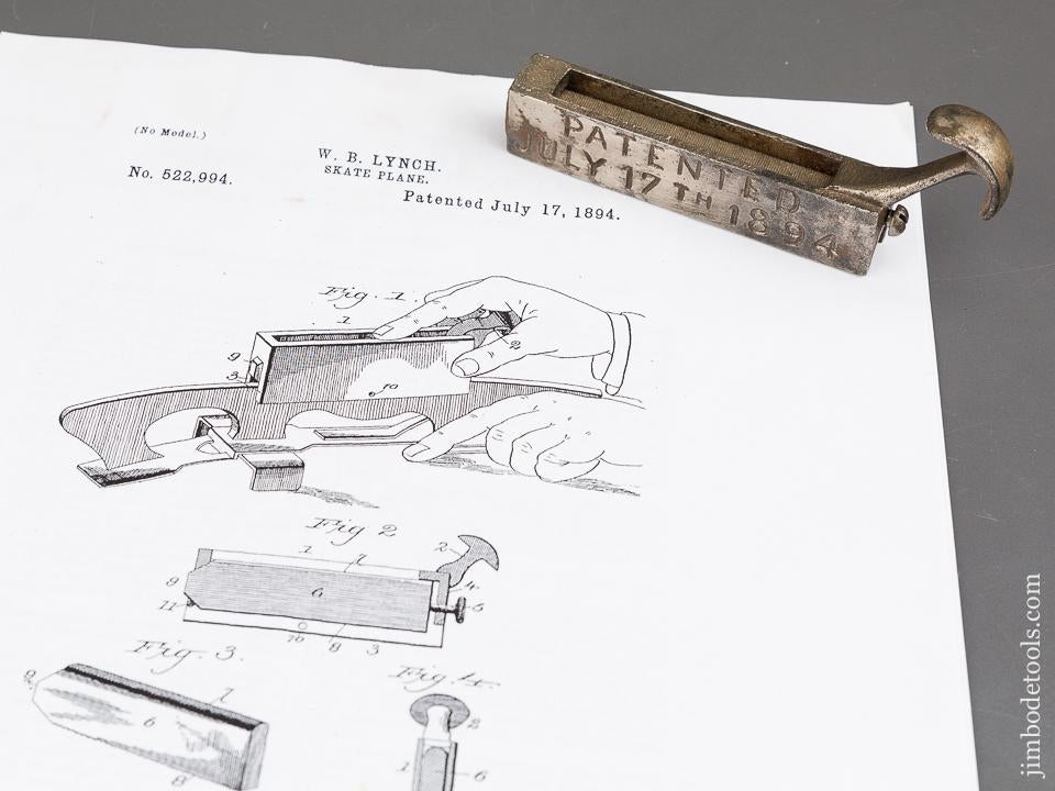 LYNCH Patent July 17, 1894 Skate Plane - 84256R