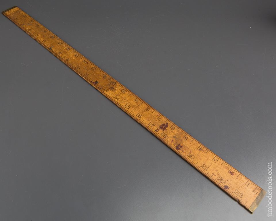 Two Foot Boxwood & Brass STANLEY No. 30 1/2C Shrink Rule 1/10" per Foot - 84272R