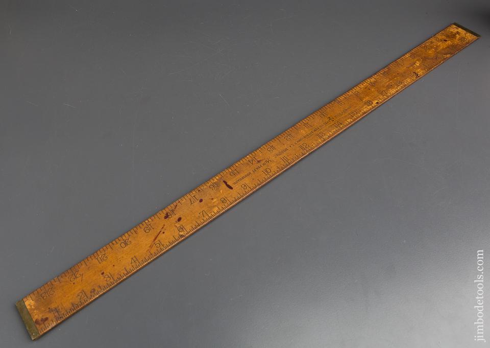 Two Foot Boxwood & Brass STANLEY No. 30 1/2C Shrink Rule 1/10" per Foot - 84272R
