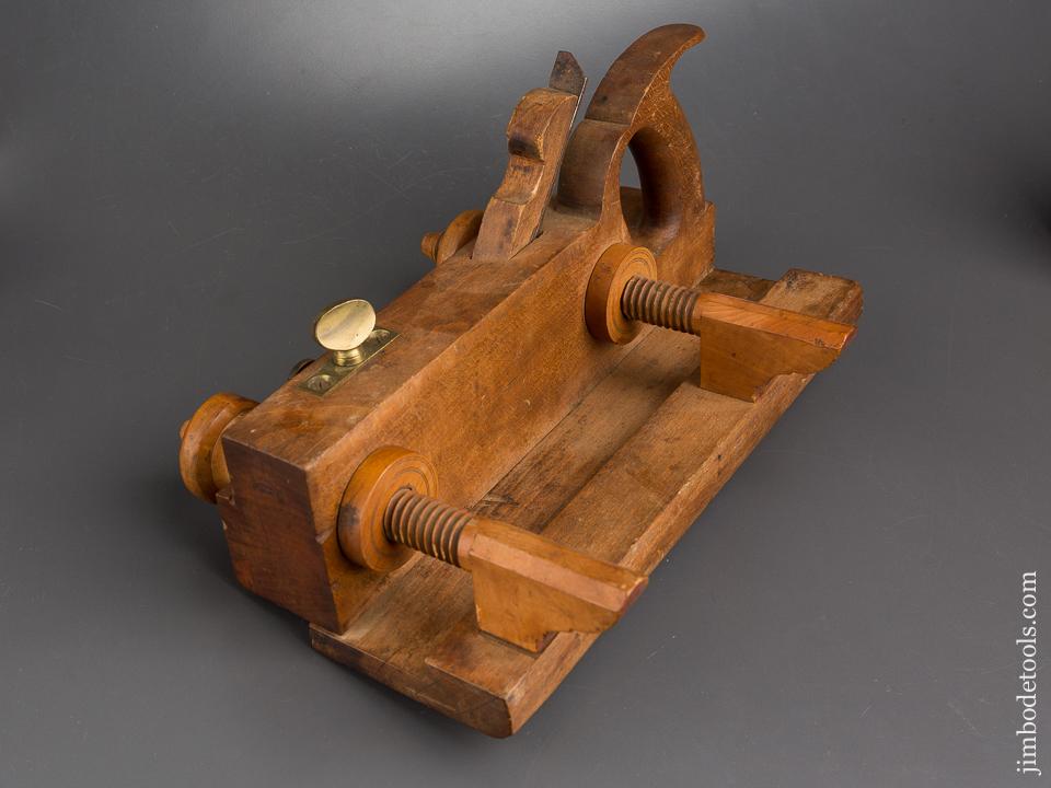 Rare! H. WELLS Screw Arm Moving Filletster Plane circa 1847-60 Massachusetts — 84306