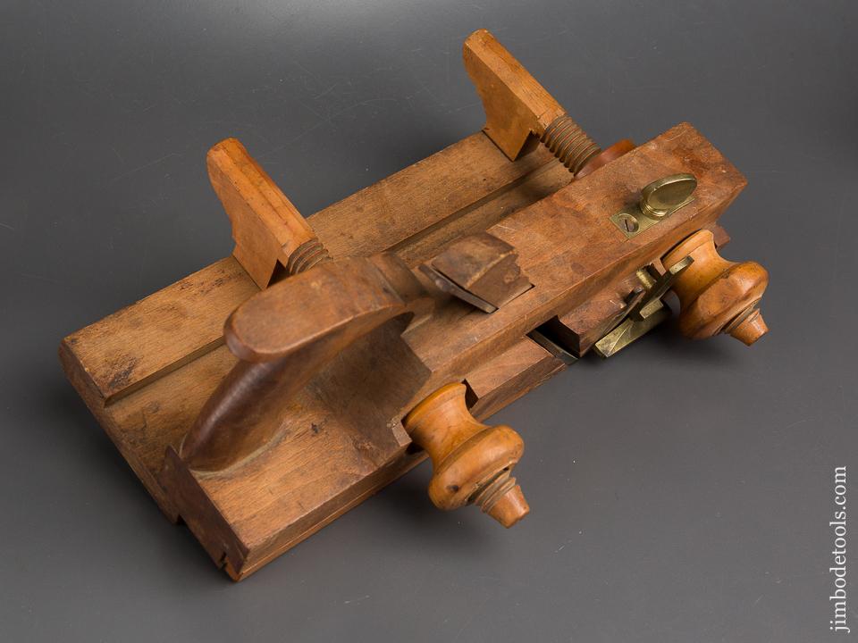 Rare! H. WELLS Screw Arm Moving Filletster Plane circa 1847-60 Massachusetts — 84306