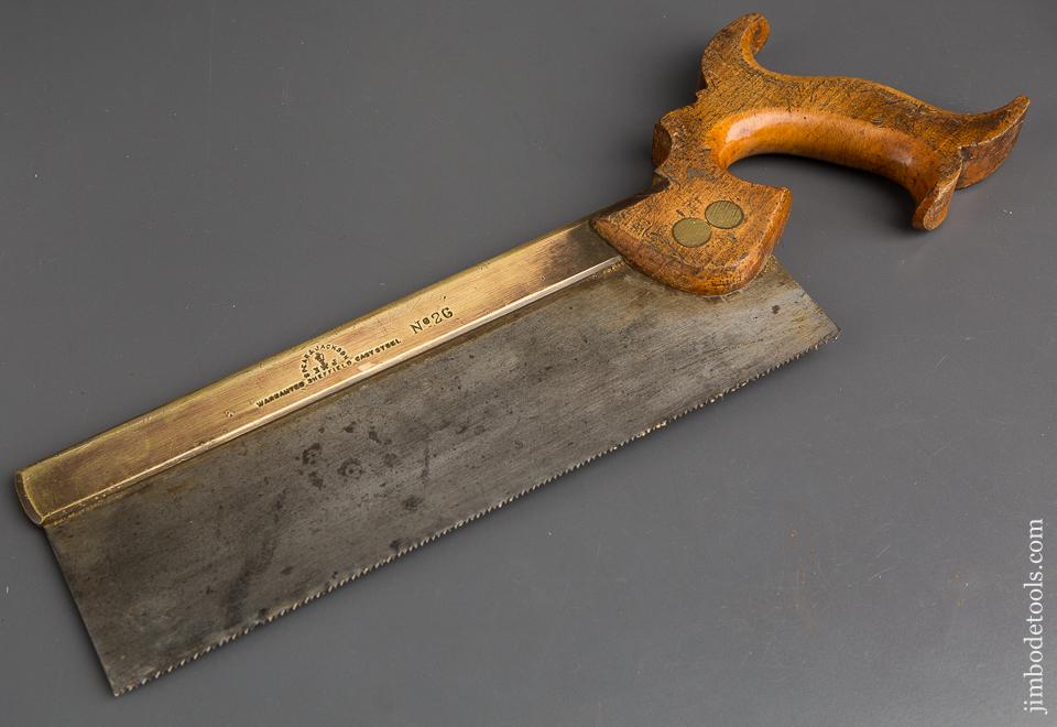 Great 14 point 10 ice Brass Back Crosscut SPEAR & JACKSON Saw circa 1890 with Split Screws - 84307