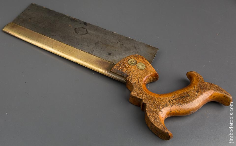 Great 14 point 10 ice Brass Back Crosscut SPEAR & JACKSON Saw circa 1890 with Split Screws - 84307