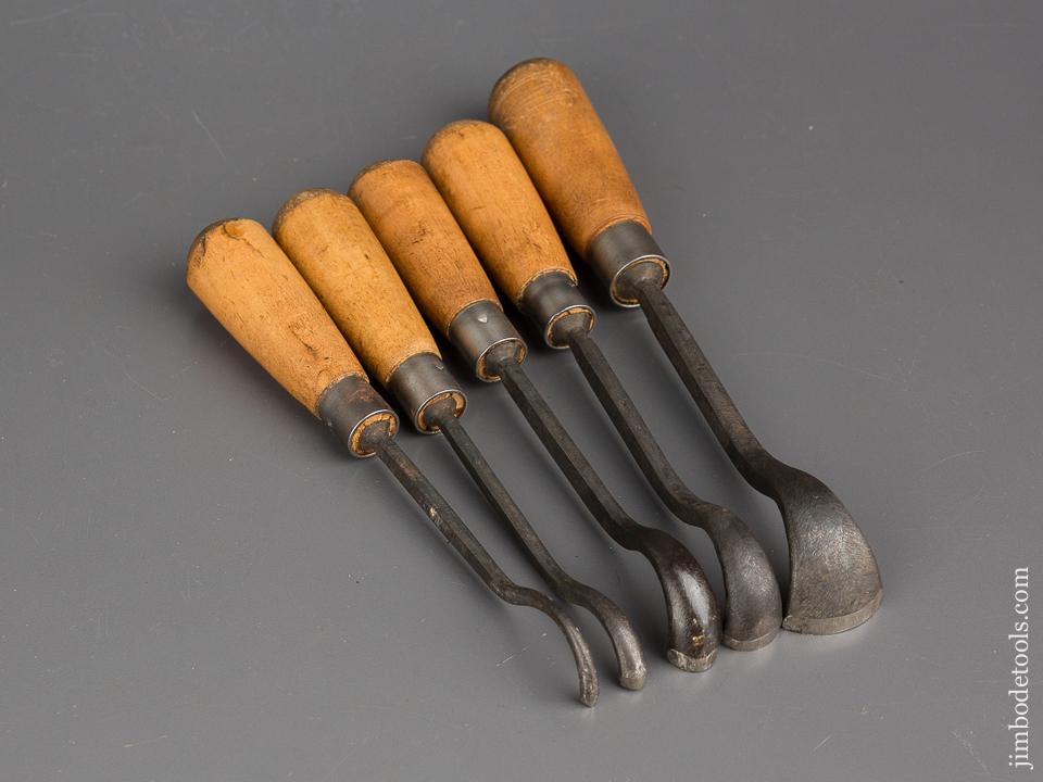 Set of Five NEW OLD STOCK Spoon Gouges - 84315