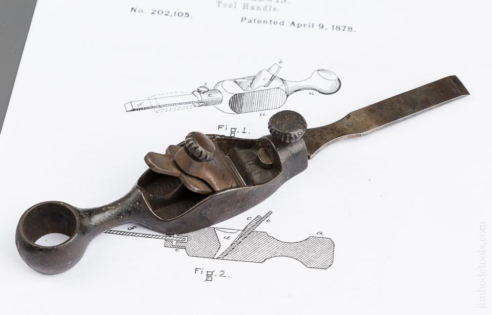 Rare! A. GLADWIN Patent Plane & Tool Handle - 84325