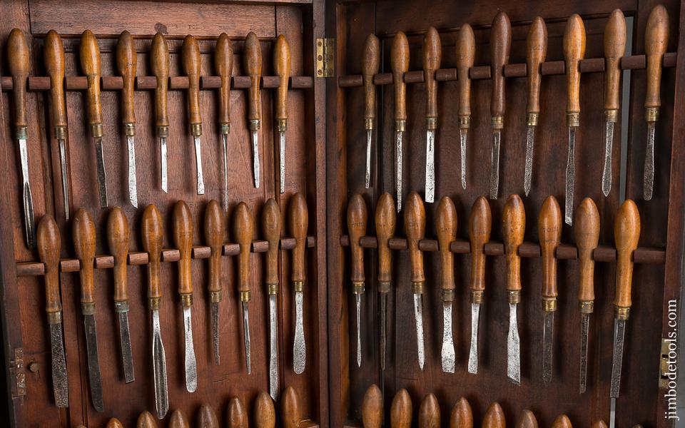HOLTAZPFFEL Diptych with 54 Ornamental Turning Chisels! - EXCELSIOR 84329