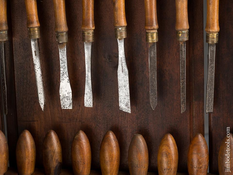 HOLTAZPFFEL Diptych with 54 Ornamental Turning Chisels! - EXCELSIOR 84329