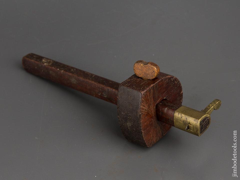 Nine inch Mahogany & Brass Slitting Gauge - 84362