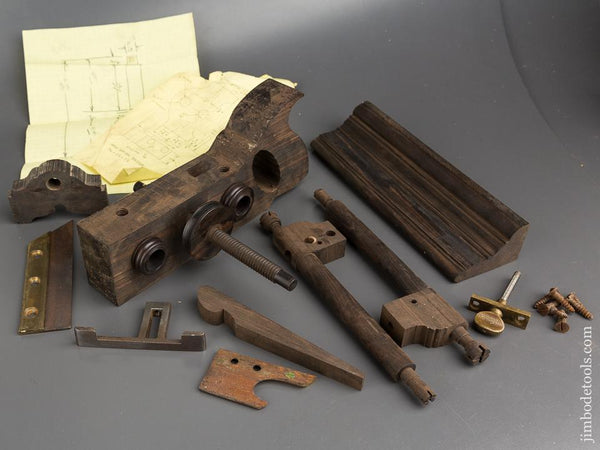 Modern Maker Nearly Complete! OHIO TOOL CO Ebony Center Wheel Plow Plane Kit - 84429