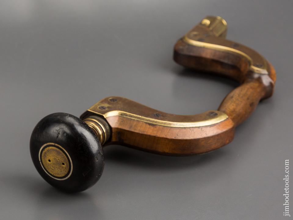 RARE Beech and Ebony Partial-Brass Frame SHEFFIELD Brace by ROB'T MARPLES Registered Design 1857 - 84465R