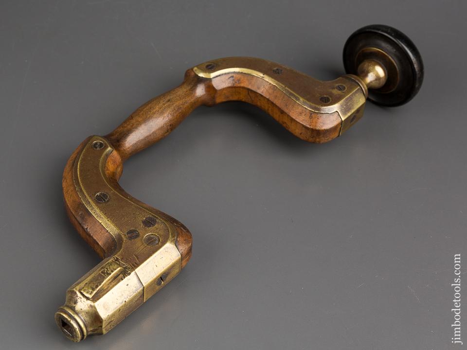 RARE Beech and Ebony Partial-Brass Frame SHEFFIELD Brace by ROB'T MARPLES Registered Design 1857 - 84465R