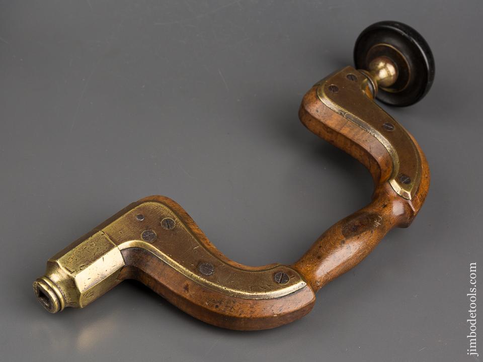 RARE Beech and Ebony Partial-Brass Frame SHEFFIELD Brace by ROB'T MARPLES Registered Design 1857 - 84465R