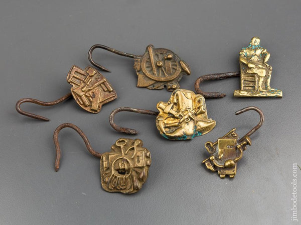 Collection of Six Awesome Apron Hooks - 84483R