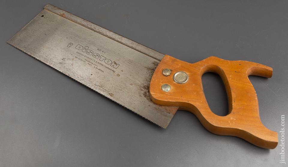 13 point 12 inch Rip DISSTON No. K-1 Back Saw NEW OLD STOCK - 84489