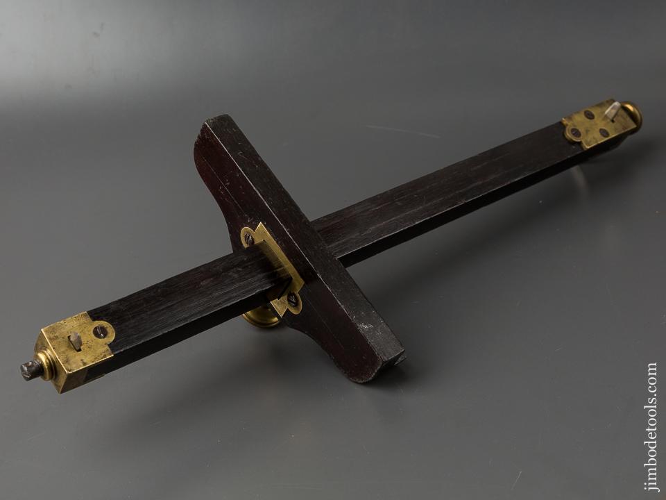 Stunning Rosewood Panel Slitting Gauge GOOD+ - 84524U