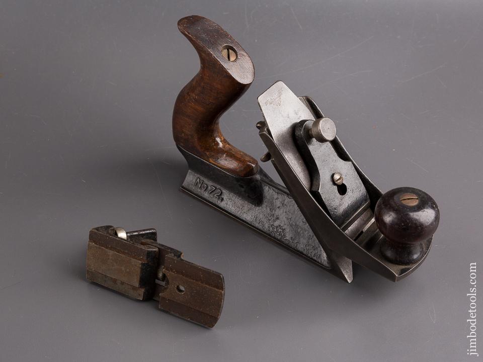 TRAUT's Patent April 21, 1886 STANLEY No. 72 Chamfer Plane with Beading Attachment - 84526