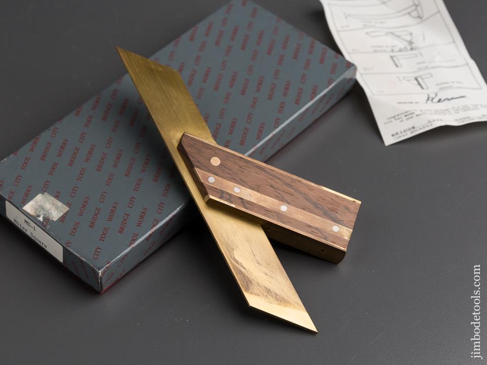 Rosewood BRIDGE CITY TOOL WORKS MS-1 Miter Square in Original Box - 84533