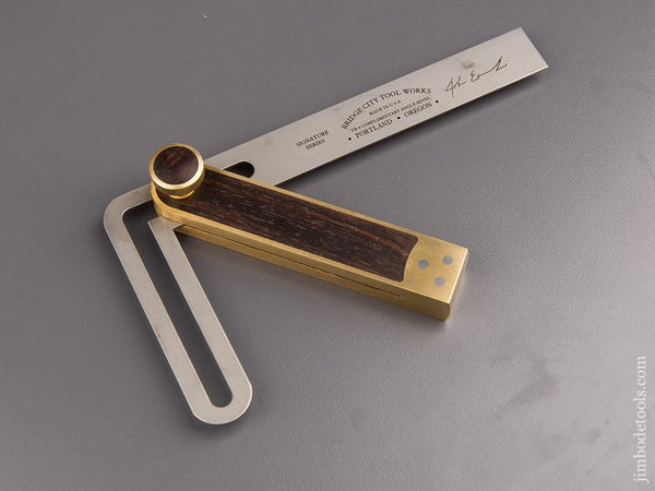 1997 BRIDGE CITY TOOL WORKS TB-4 Rosewood & Brass Complimentary Angle Bevel - 84535