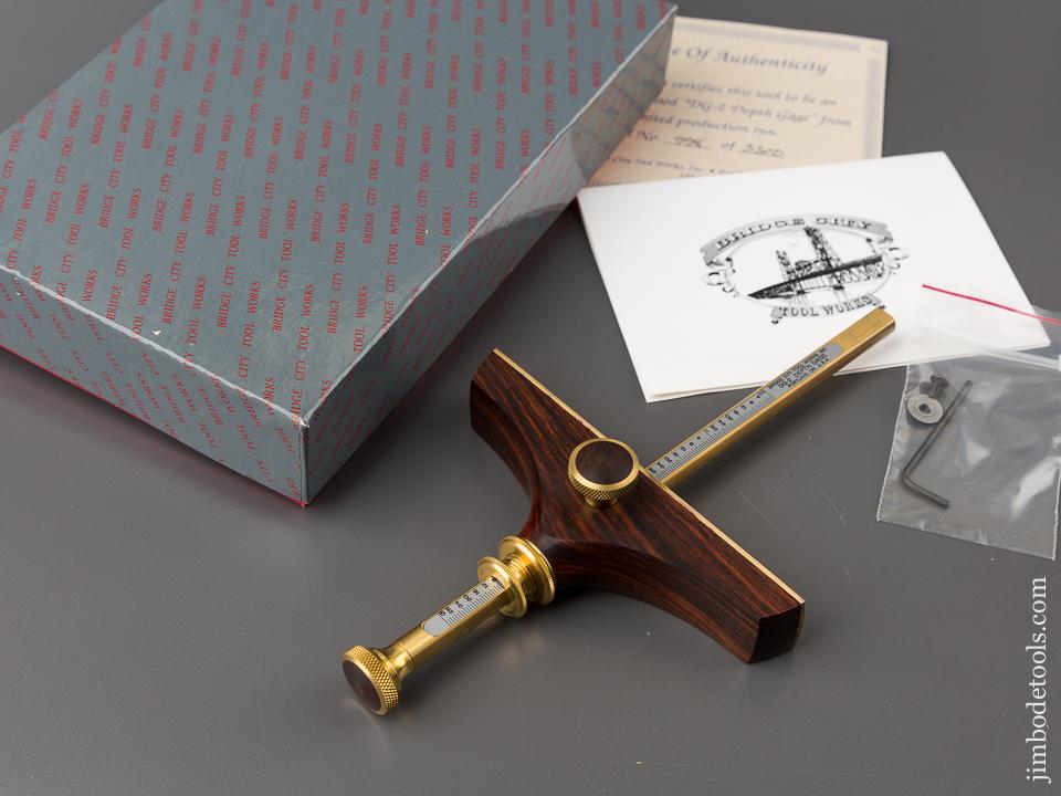 1991 BRIDGE CITY TOOL WORKS DG-2 Depth Gauge in Original Box - 84541