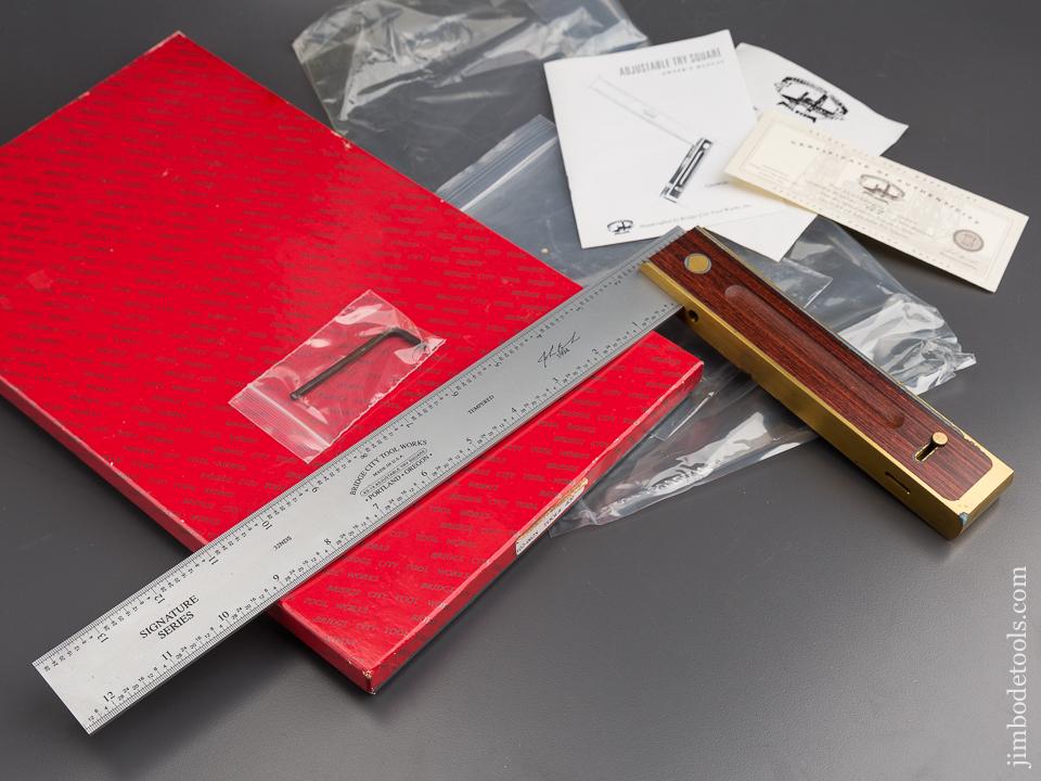1994 BRIDGE CITY TOOL WORKS AS-14 Adjustable Try Square in Original Box - 84605