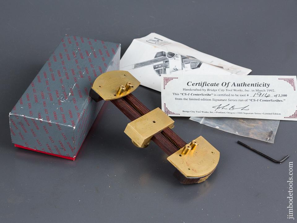 1992 BRIDGE CITY TOOL WORKS CS-1 Center Scribe in Original Box - 84615