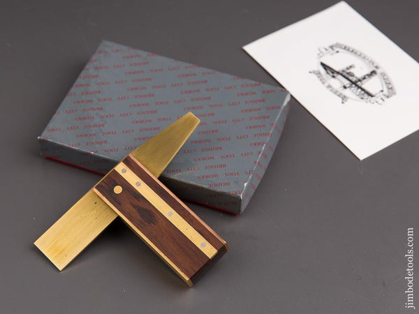 BRIDGE CITY TOOL WORKS HDS-2 Rosewood & Brass Dovetail Square in Original Box - 84619