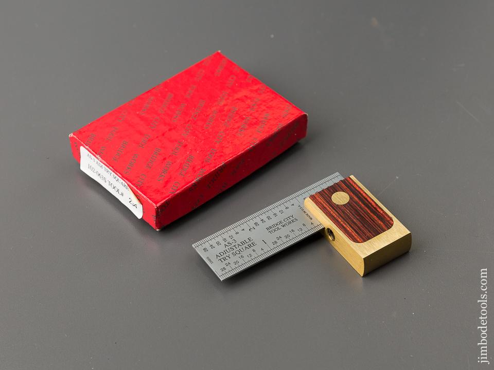 1994 BRIDGE CITY TOOL WORKS AS-3 Adjustable Try Square in Original Box - 84627