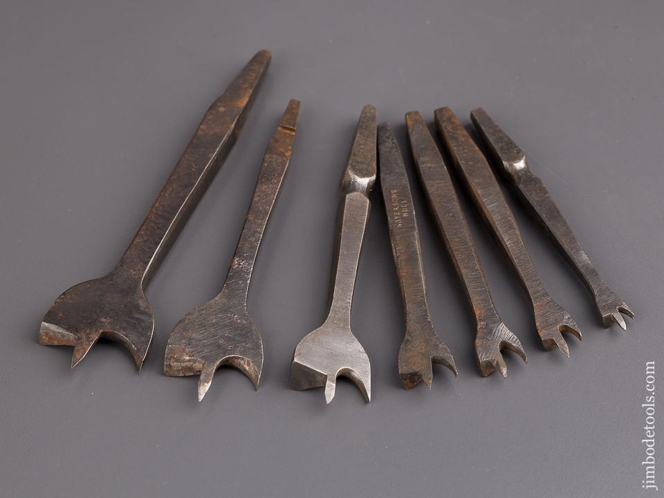 Working Set of Seven 19th Century Center Bits for Bit Brace - 84646
