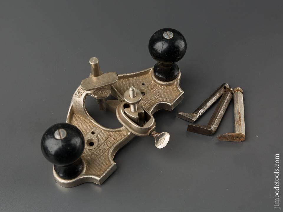 STANLEY No. 71 Router Plane 100% COMPLETE with ALL Three Cutters and Fence - 84684