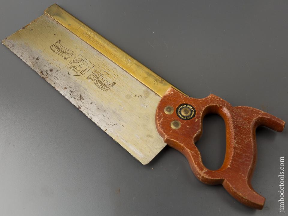 15 point 12 inch Rip W. TYZACK, SONS & TURNER No. 120 Brass Back Saw - 84691