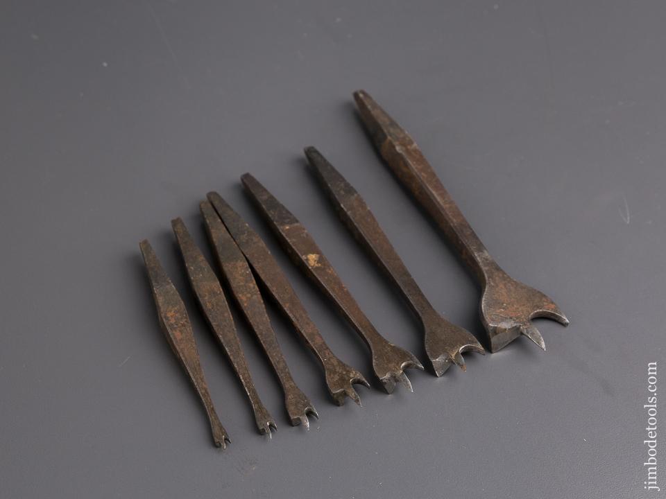 Working Set of Seven 19th Century Center Bits for Bit Brace -  84692