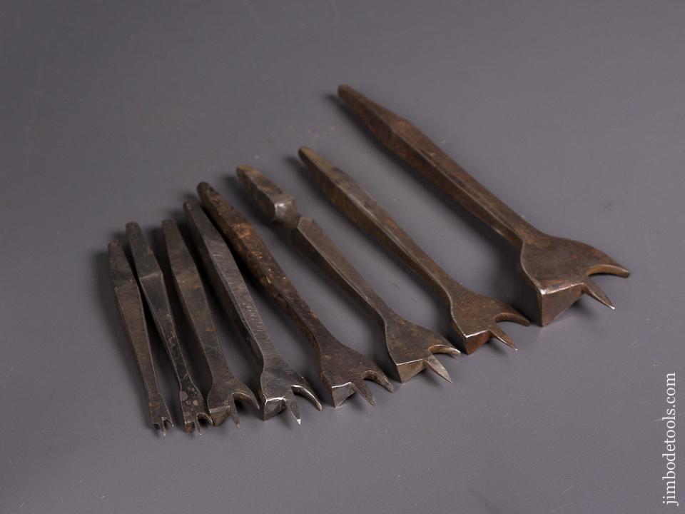 Working Set of Eight 19th Century Center Bits for Bit Brace - 84694