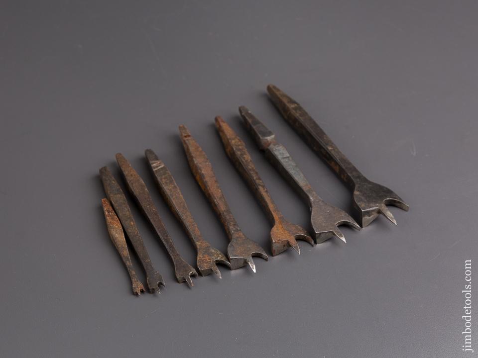 Working Set of Eight 19th Century Center Bits for Bit Brace - 84696