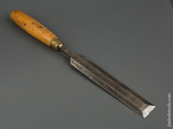 1 1/4 x 14 inch Boxwood Handled English JOHNSON SHEFFIELD Paring Chisel - 84722