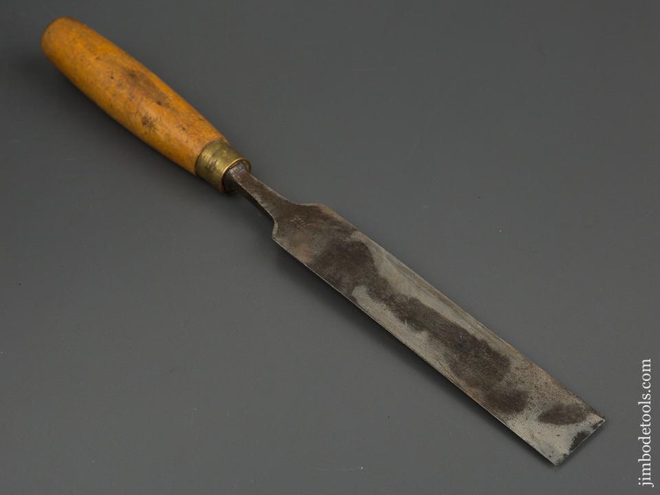 1 1/4 x 14 inch Boxwood Handled English JOHNSON SHEFFIELD Paring Chisel - 84722