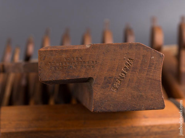 Crisp Skewed Set of Hollows & Rounds Moulding Planes by Edward James BIRCH London circa 1875-1905 EVENS - 84773