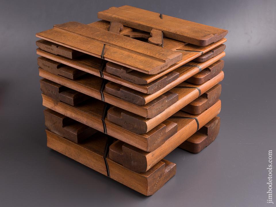 Crisp Skewed Set of Hollows & Rounds Moulding Planes by Edward James BIRCH London circa 1875-1905 EVENS - 84773