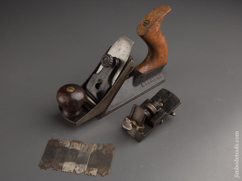 TRAUT Patent  April 21, 1885 STANLEY No. 72 1/2 Chamfer Plane with RARE Beading Attachment and ALL Six Beading Cutters! - 84778