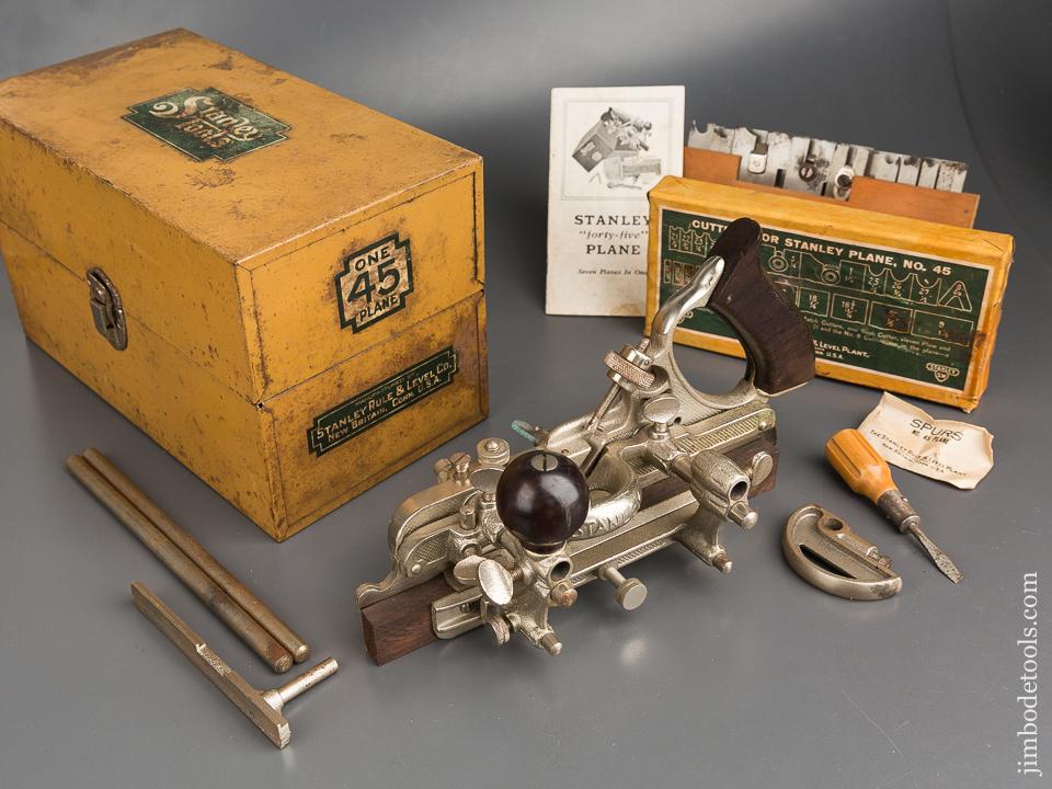 STANLEY NO. 45 Combination Plane 100% Complete in its Original Box SWEETHEART - 84779