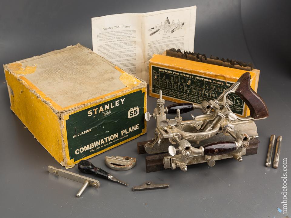 Extra Fine STANLEY No. 55 Combination Plane 100% COMPLETE in Original Box - 84780
