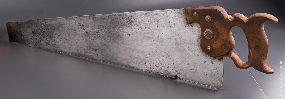 5 1/2 point 26 inch Rip MACOMBER BIGELOW & DOWSE Boston, MA No. 7 Hand Saw - 84799
