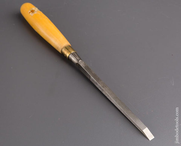 FINE 3/8 x 12 1/4 inch PALM TREE Boxwood Handled Mortise Chisel - 84872