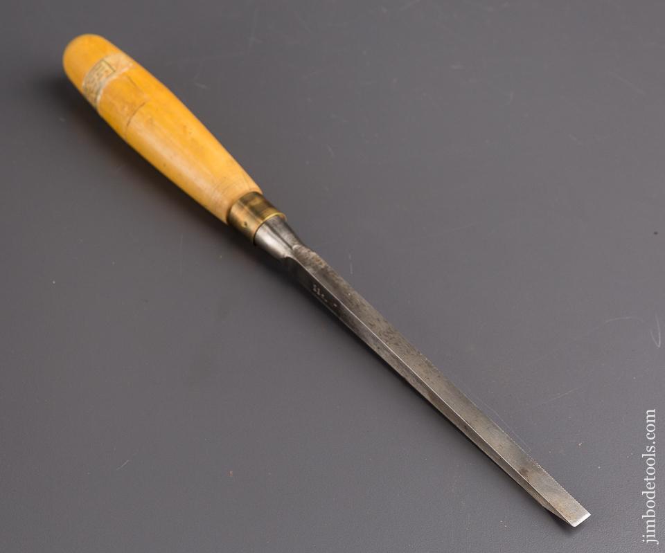 FINE 3/8 x 12 1/4 inch PALM TREE Boxwood Handled Mortise Chisel - 84872