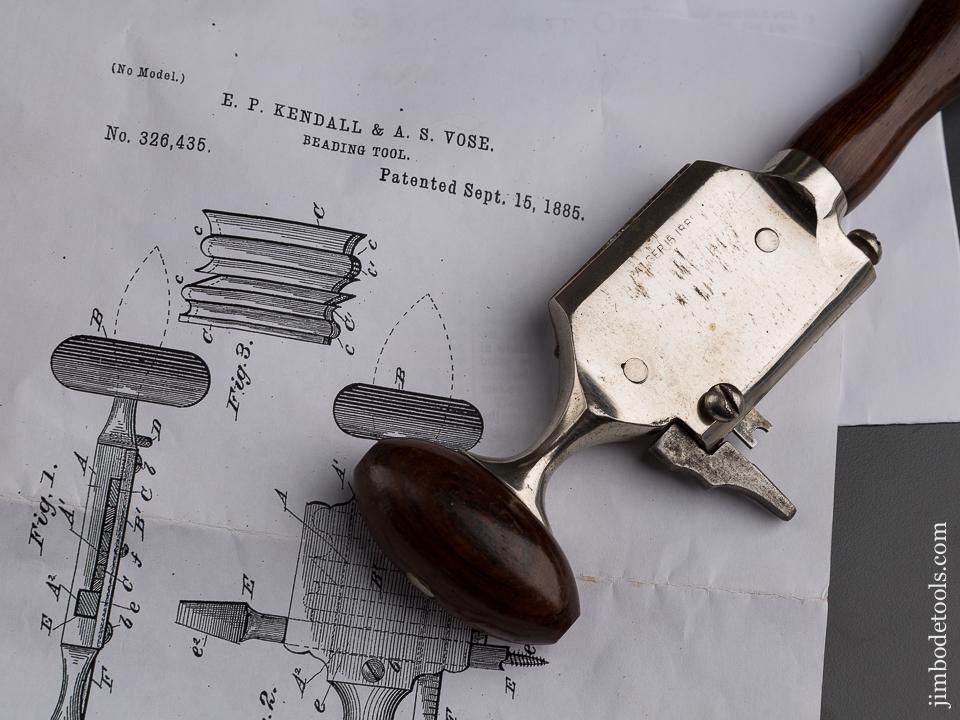 KENDALL & VOSE Patent September 15, 1885 Windsor Beader with Seven Profiles and Fence! NEAR MINT - 84873U